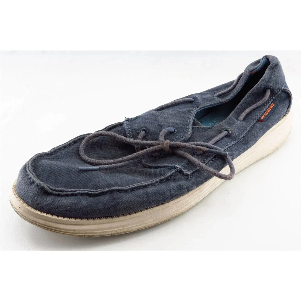Skechers Fashion‎ Sneakers Blue Fabric Men Shoes Size 11 Medium